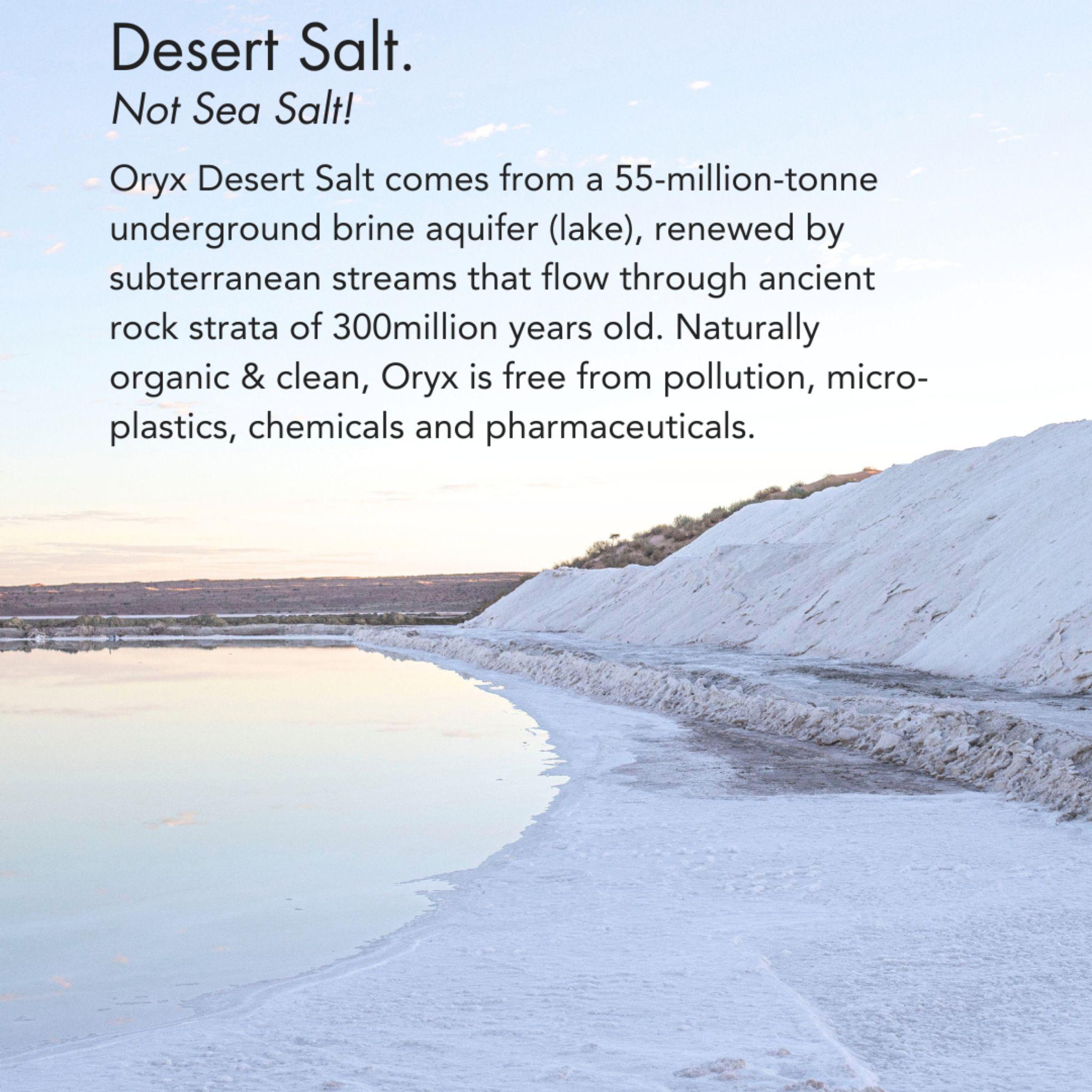 Oryx Desert Salt Premium Wüstensalz – Salzmühle 100g - ORYX DESERT SALT - Abnehmen - Bretonisches Salz - Celtic Sea Salt - montcalia.ch