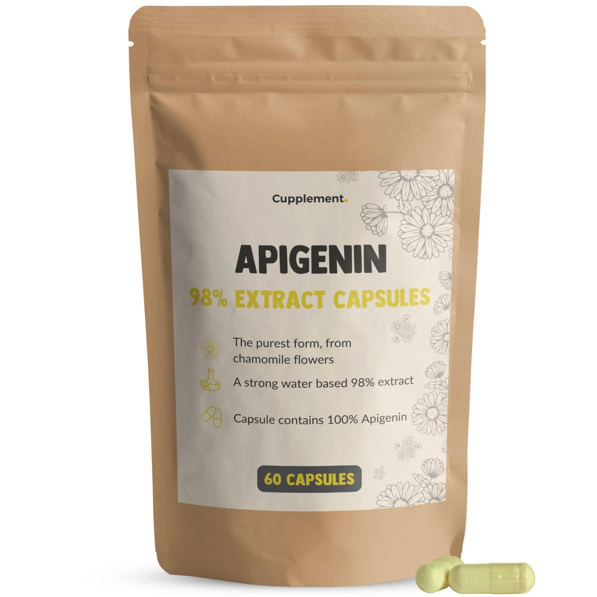 Apigenin Extrakt 100mg - 60 Kapseln - Cupplement - Adaptogen - Adaptogene - Apigenin - montcalia.ch